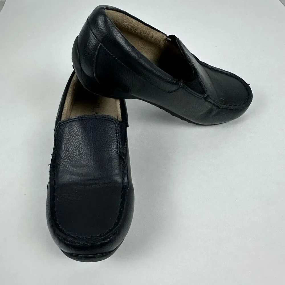 Children's Place Boys Black Slip On Dress Shoes size 1